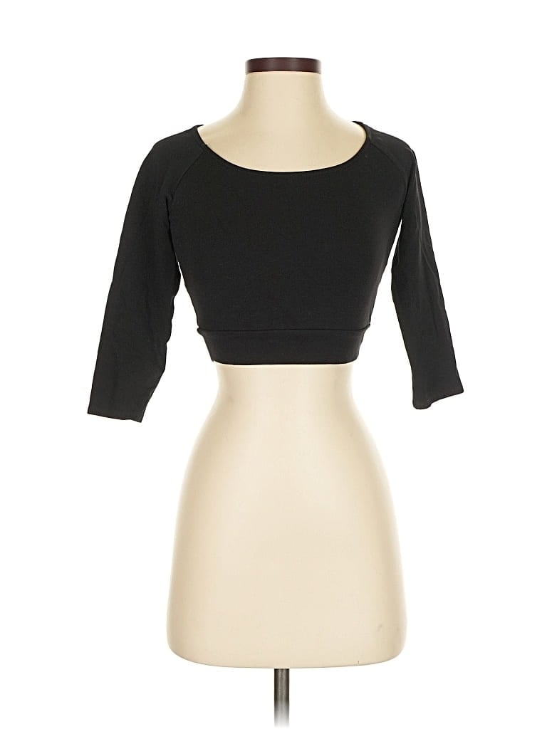 Pre-owned 2b Bebe 3/4 Sleeve T-shirt In Black