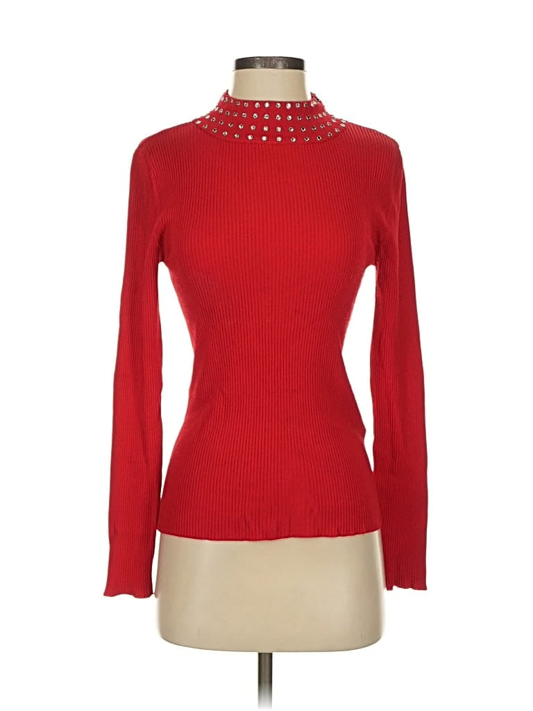 Pre-owned Inc International Concepts Turtleneck Sweater In Red