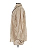 Max Mara 100% Silk Metallic Tan Long Sleeve Silk Top Size 0 - photo 5
