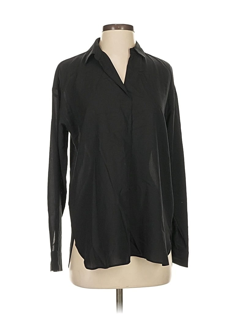 Click to view more detailed imagery on our partner's website Pre-owned Uniqlo Long Sleeve Blouse In Black