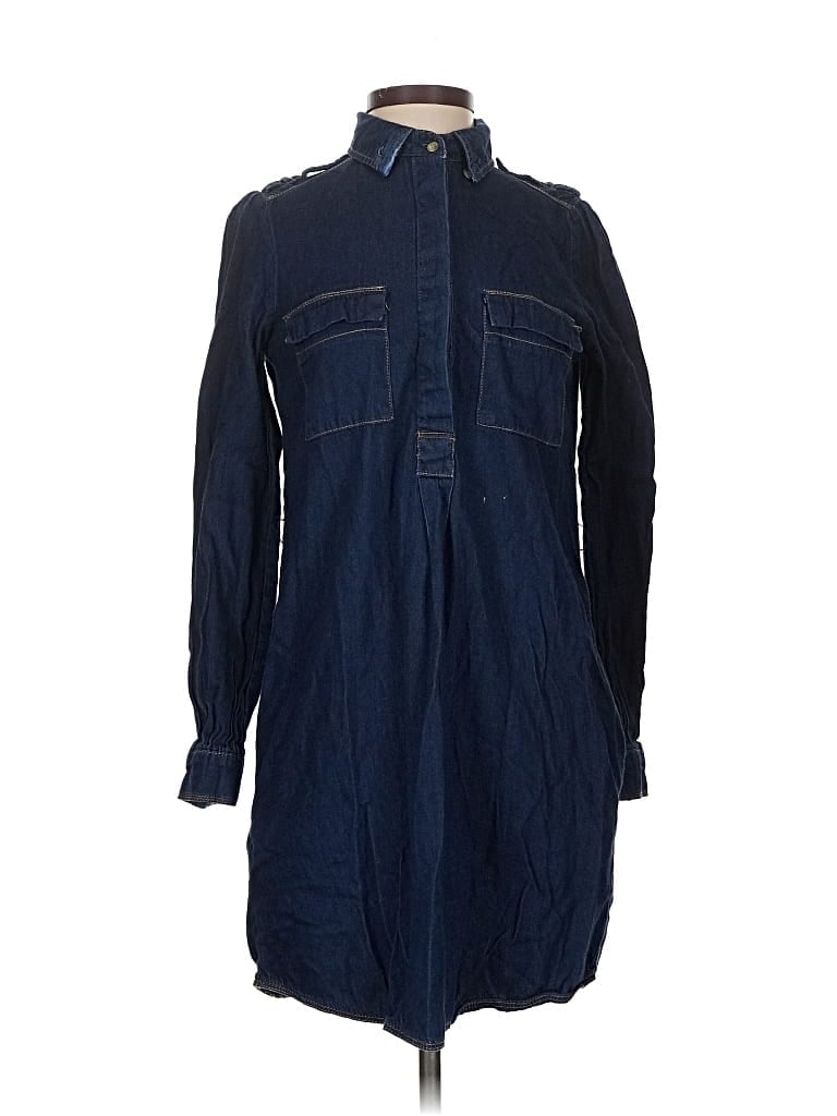 Pre-owned Mng Casual Dress In Blue