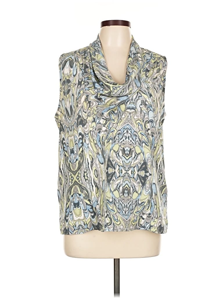 Pre-owned Ellen Tracy Sleeveless Blouse In Green