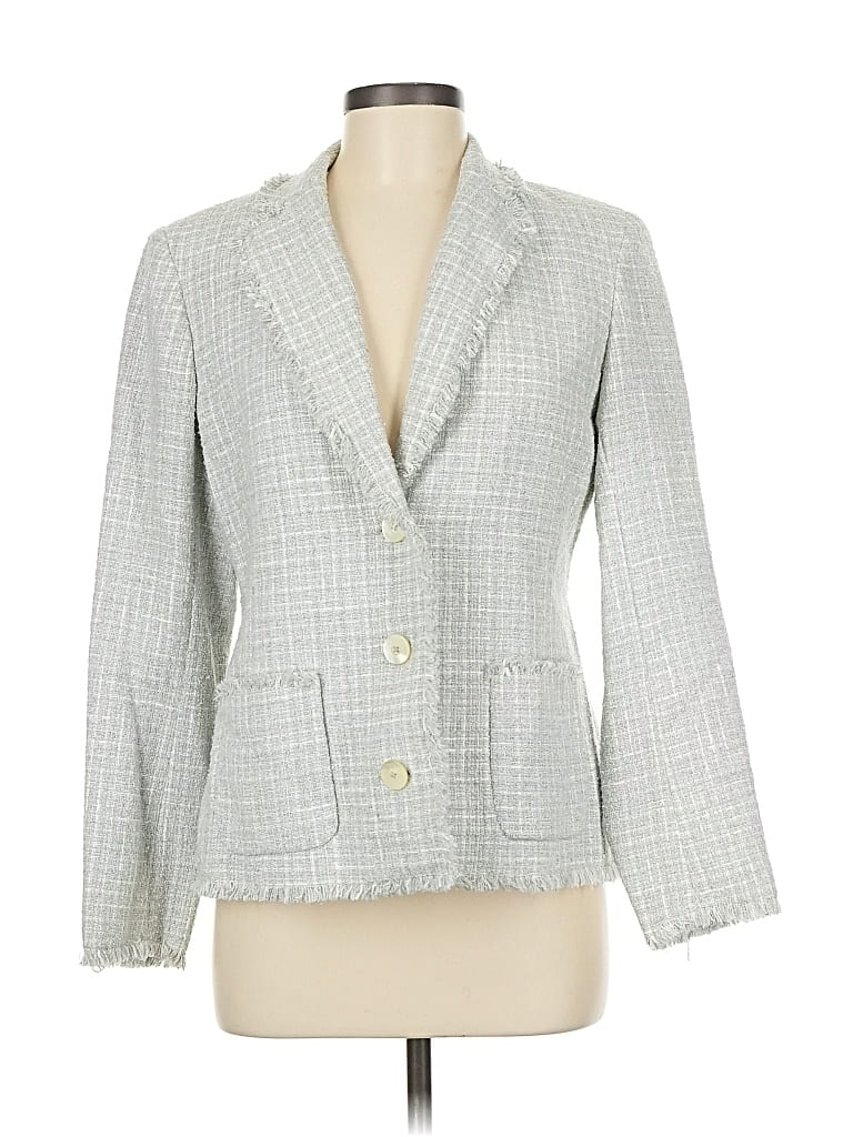 Pre-owned Jones New York Signature Blazer Jacket In Gray