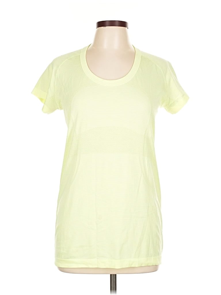 Pre-owned Lululemon Athletica Active T-shirt In Yellow