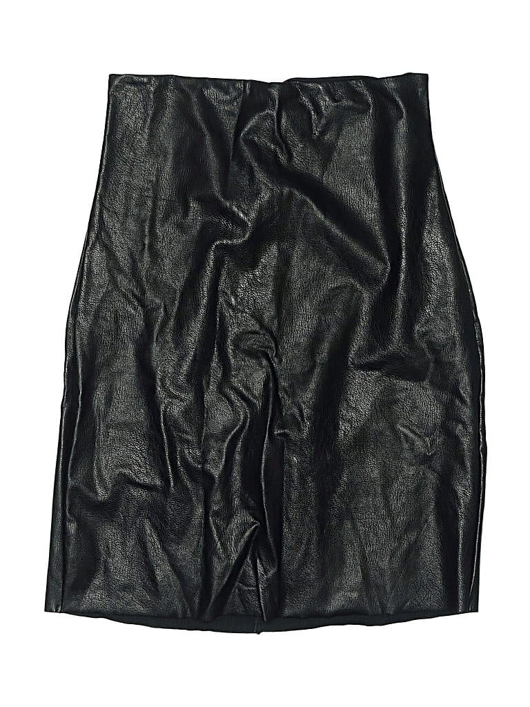 Pre-owned Commando Faux Leather Skirt In Black
