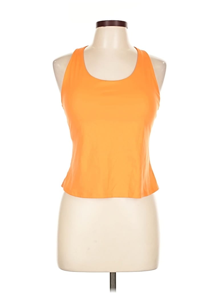 Pre-owned Active By Old Navy Tank Top Orange Halter Neckline Tops