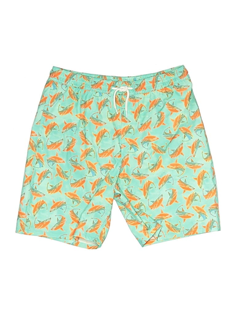 Click to view more detailed imagery on our partner's website Pre-owned Lands' End Kids' Board Shorts In Green