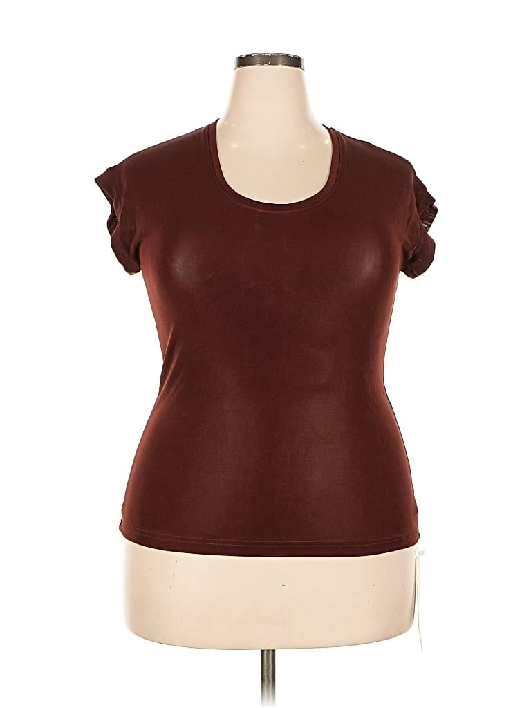 Assorted Brands Short Sleeve T-shirt In Burgundy