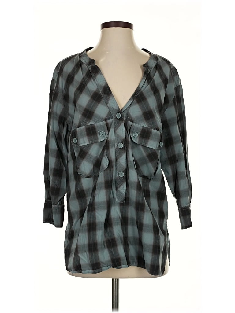 C&C CALIFORNIA Pre-owned 3/4 Sleeve Blouse In Blue