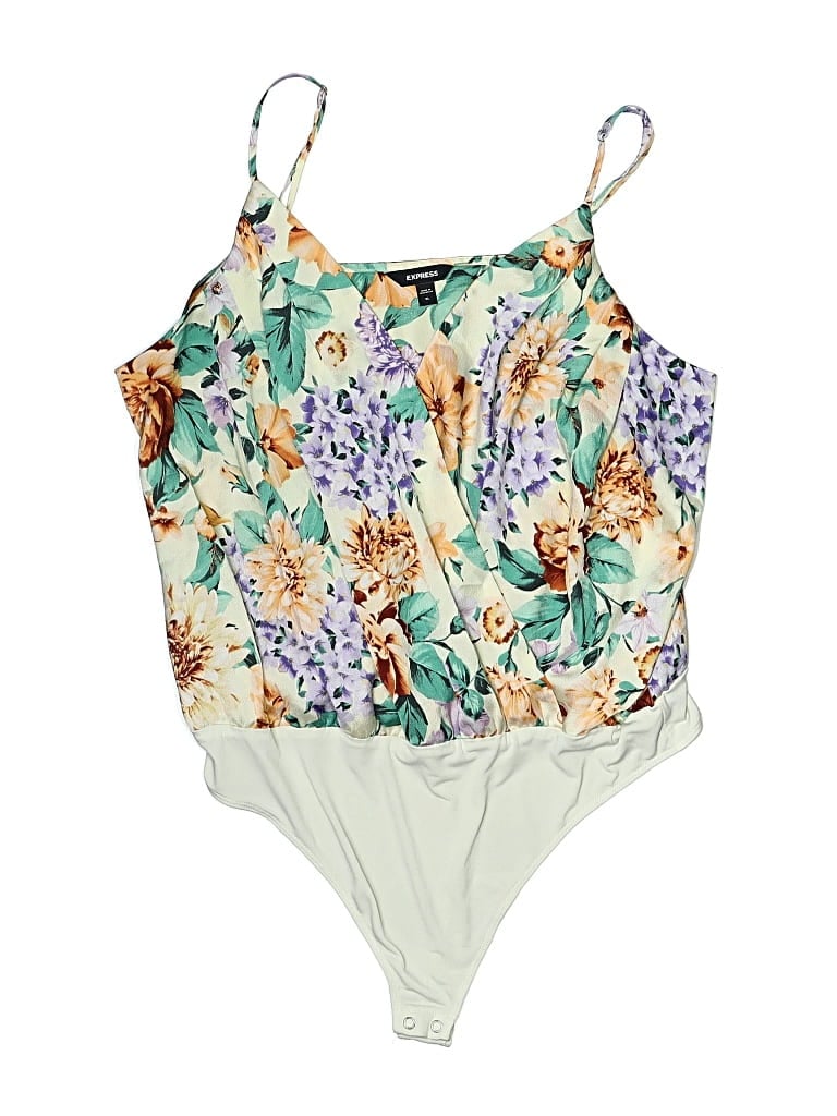 Pre-owned Express Bodysuit In Green