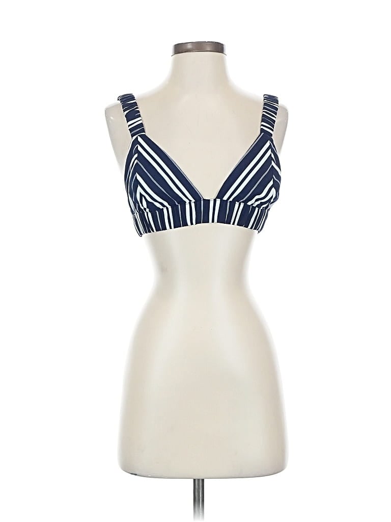 UNBRANDED Pre-owned Swimsuit Top Blue Sweetheart Neckline Swimwear