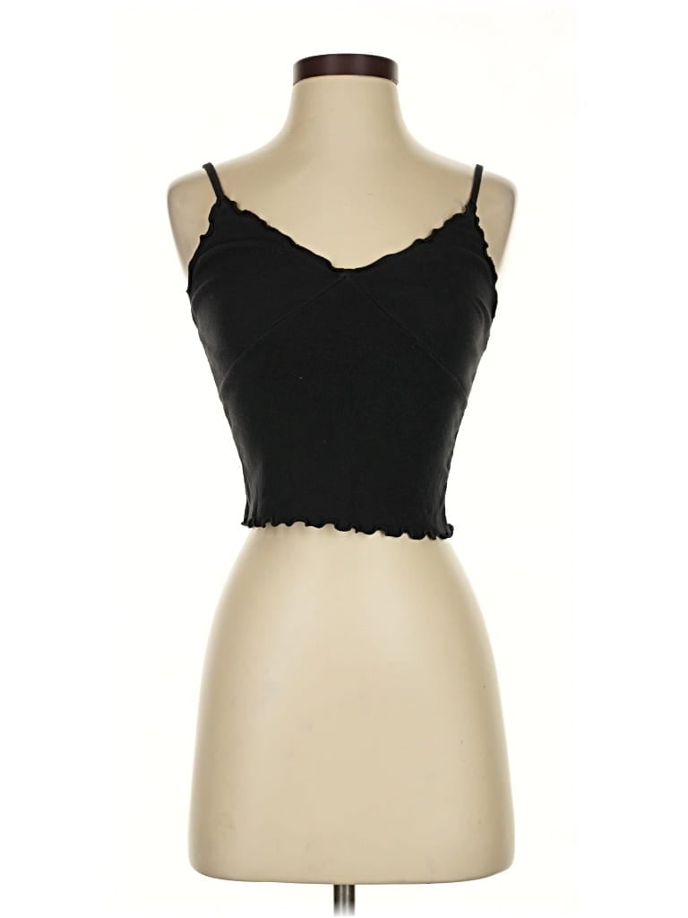 Pre-owned Brandy Melville Tank Top Black Sweetheart Neckline Tops