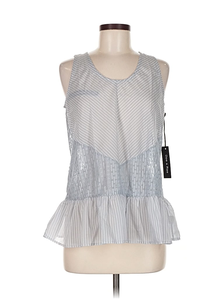 Doe & Rae Sleeveless Blouse In Gray
