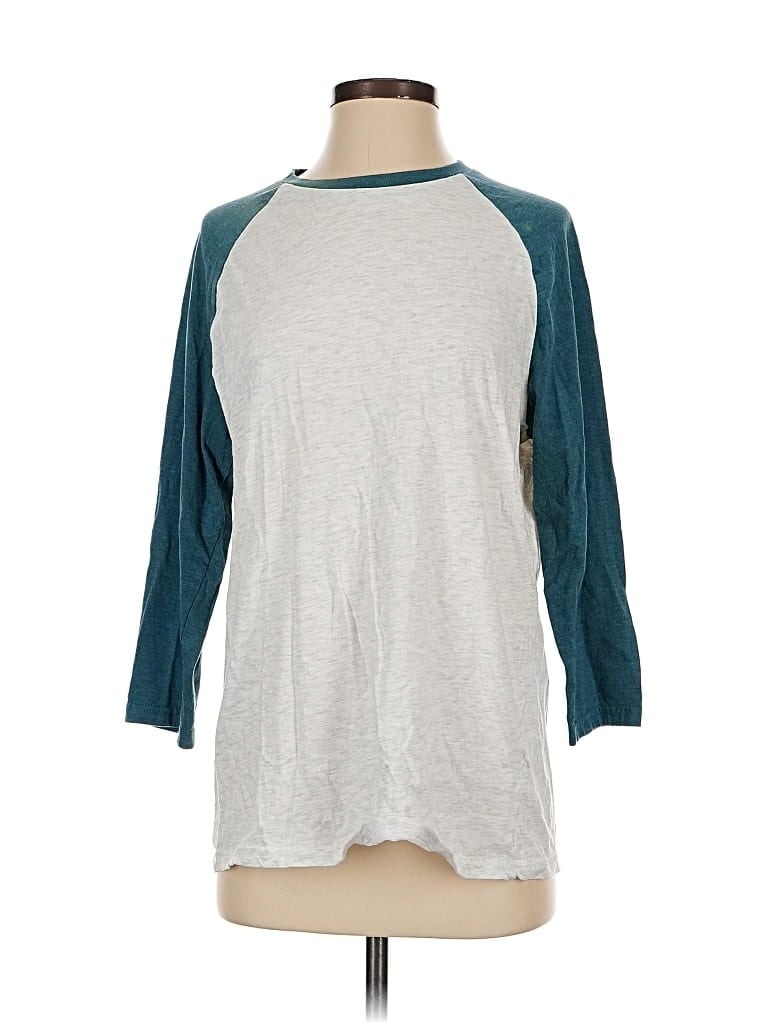 Pre-owned Assorted Brands 3/4 Sleeve T-shirt In Gray