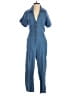 Zara Solid Blue Jumpsuit Size XS - photo 1