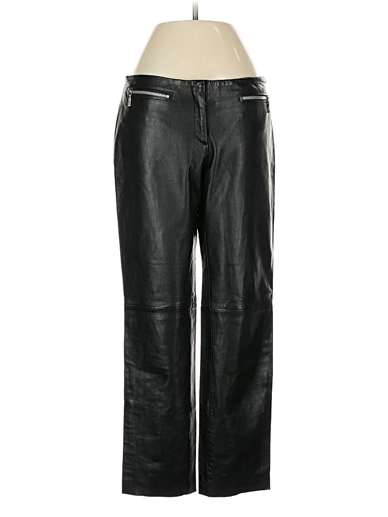Pre-owned Zara Leather Pants In Black