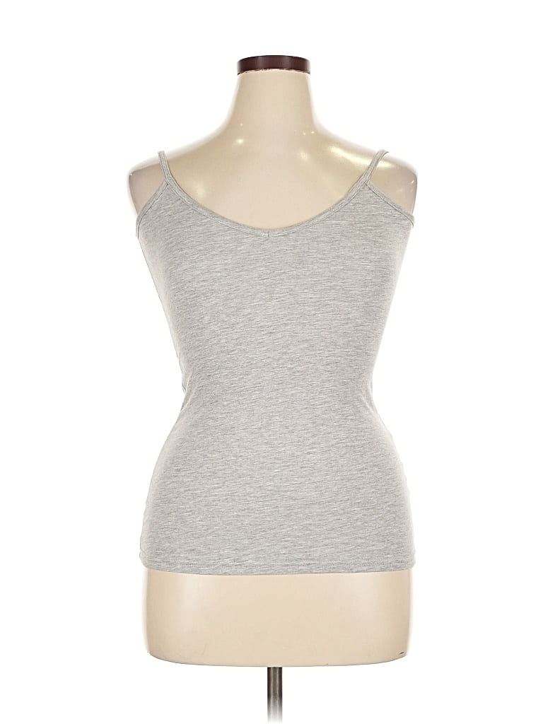 Pre-owned West Loop Tank Top Silver Strapless Neckline Tops