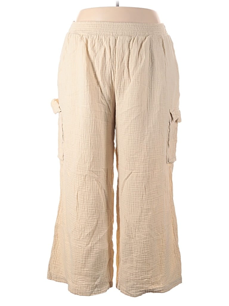 Pre-owned Aerie Cargo Pants In White