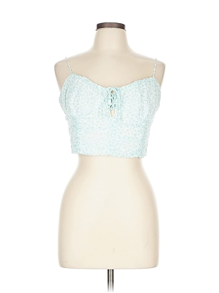 Pre-owned Cotton Candy La Tube Top Blue Strapless Neckline Tops