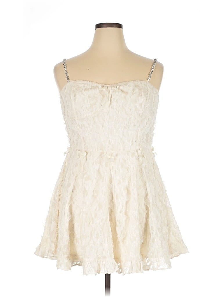 Pre-owned Assorted Brands Cocktail Dress In White