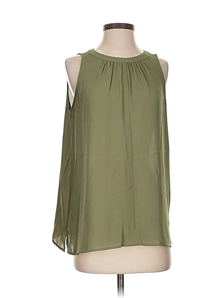 Pre-owned Ann Taylor Loft Outlet Sleeveless Blouse In Green