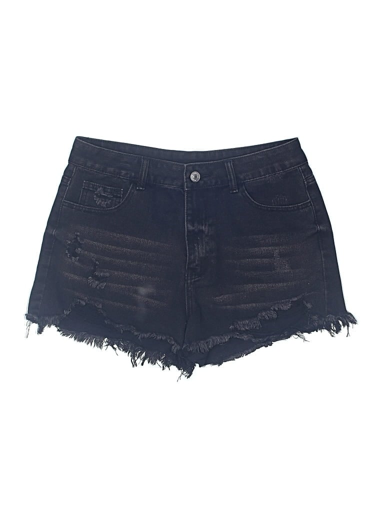 Pre-owned Unbranded Denim Shorts In Black