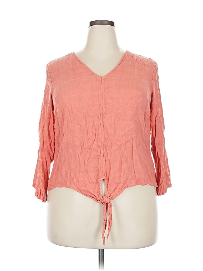 Pre-owned Torrid 3/4 Sleeve Blouse In Orange