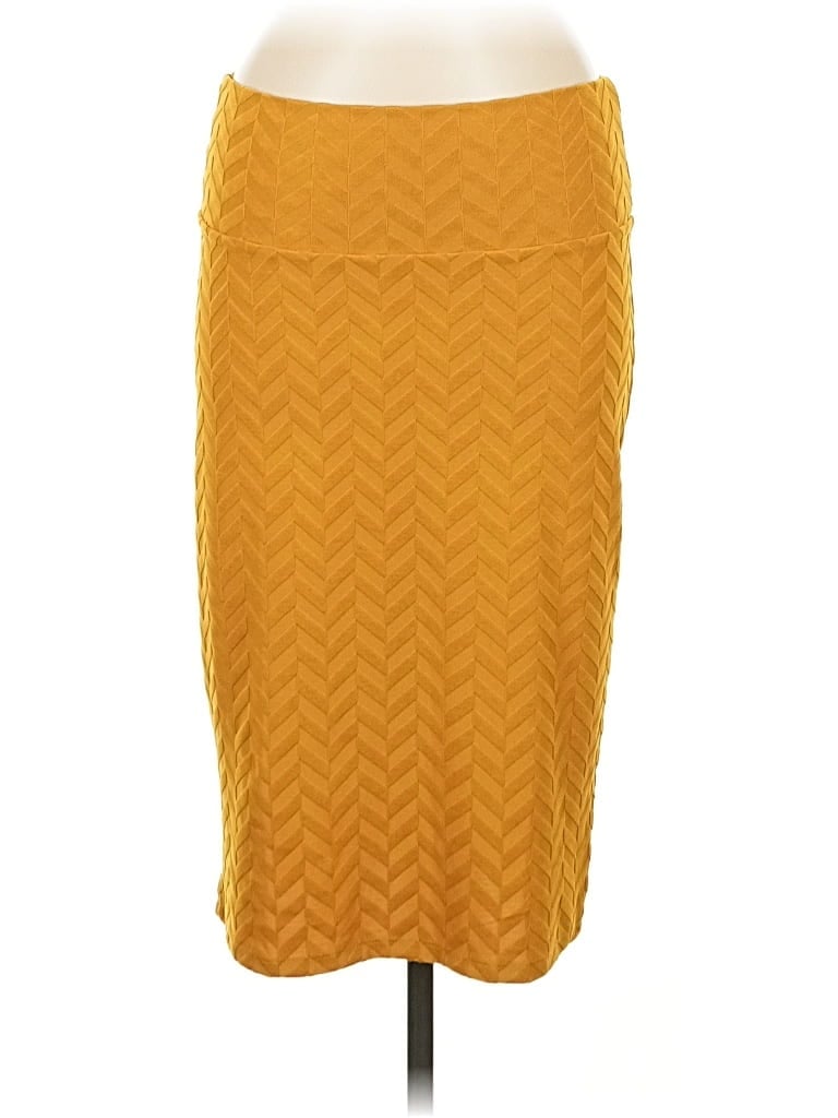 Pre-owned Lularoe Casual Skirt In Yellow
