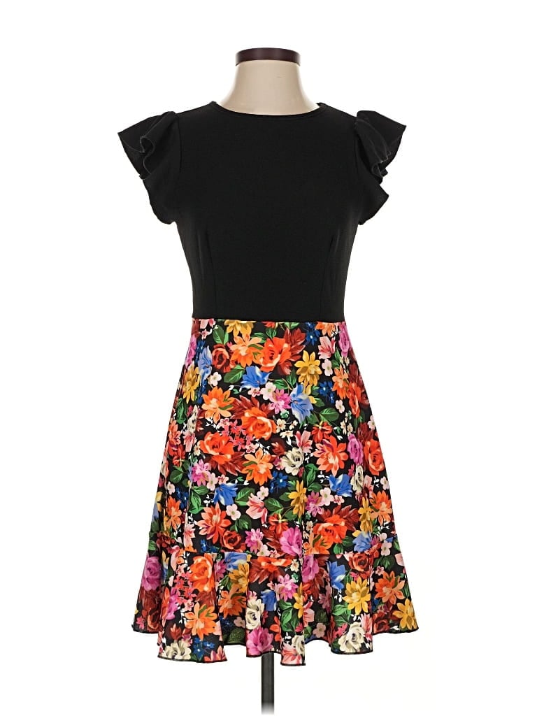 Pre-owned Shein Casual Dress In Black