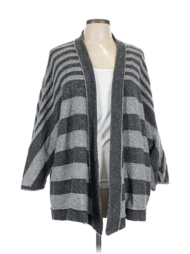 Pre-owned Ann Taylor Loft Cardigan Sweater In Gray