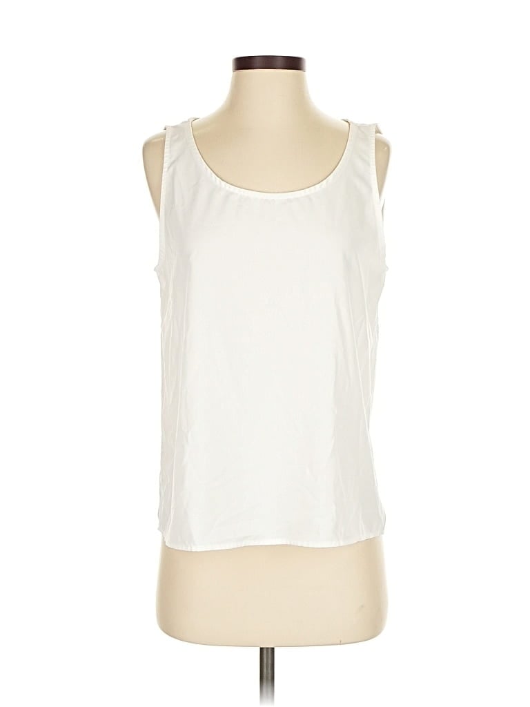 Pre-owned Unbranded Sleeveless Blouse In White