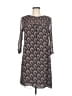 Julio 100% Polyester Print Gray Casual Dress Size 8 - photo 1