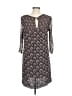 Julio 100% Polyester Print Gray Casual Dress Size 8 - photo 2
