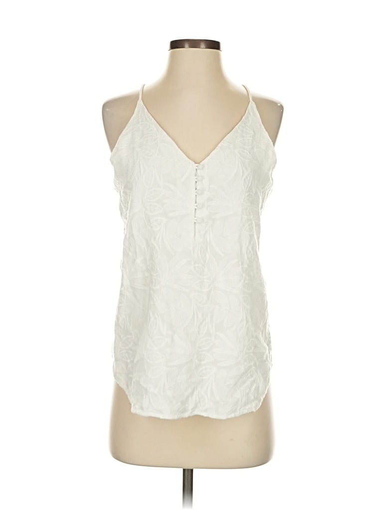 Pre-owned Ann Taylor Loft Sleeveless Blouse In White