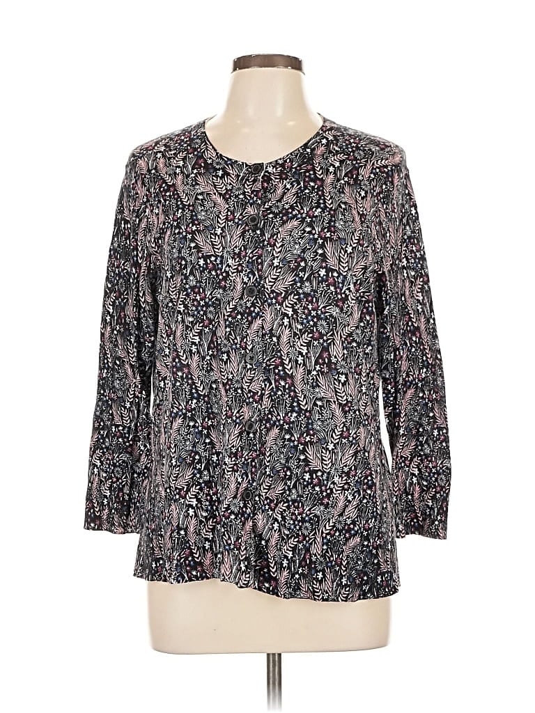 Pre-owned Ann Taylor Loft 3/4 Sleeve Blouse In Gray