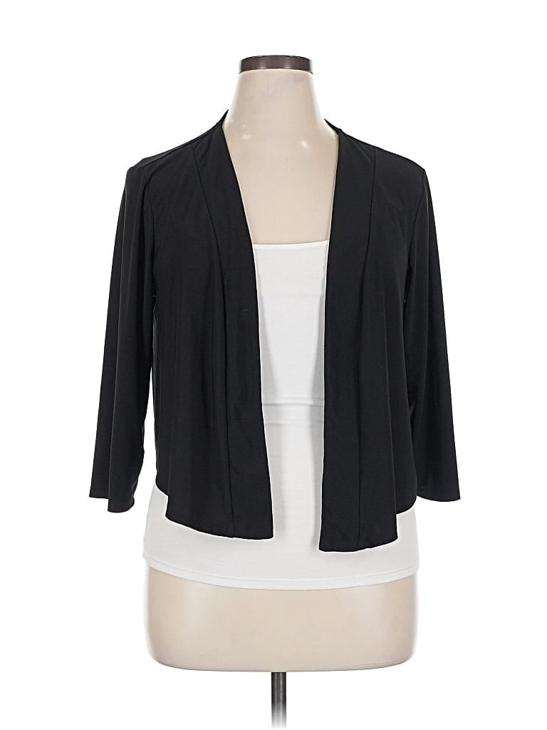 Pre-owned Roz & Ali Cardigan Sweater In Black