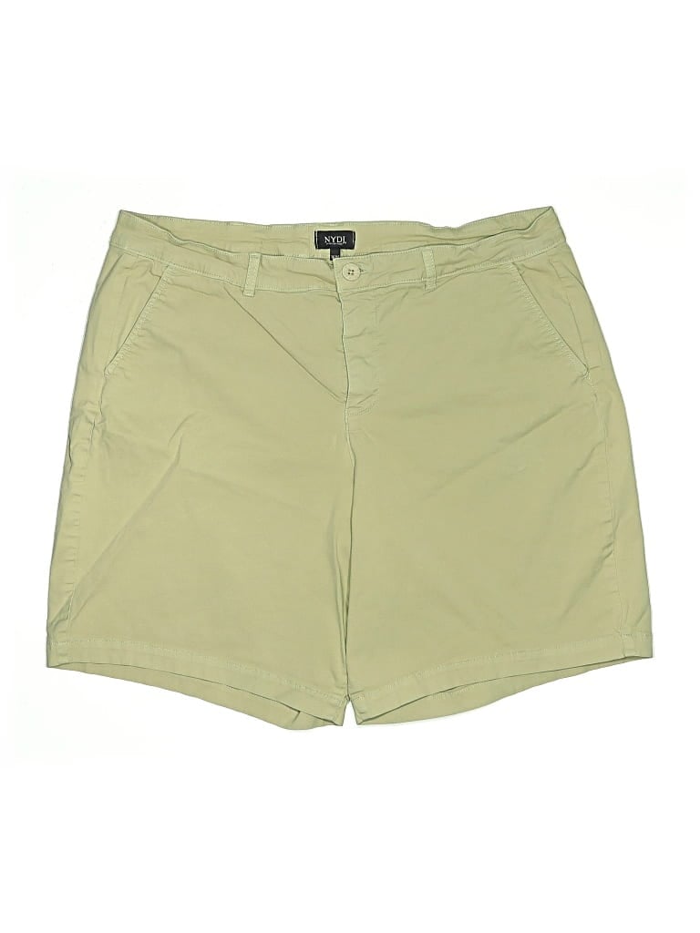 Pre-owned Nydj Khaki Shorts In Green