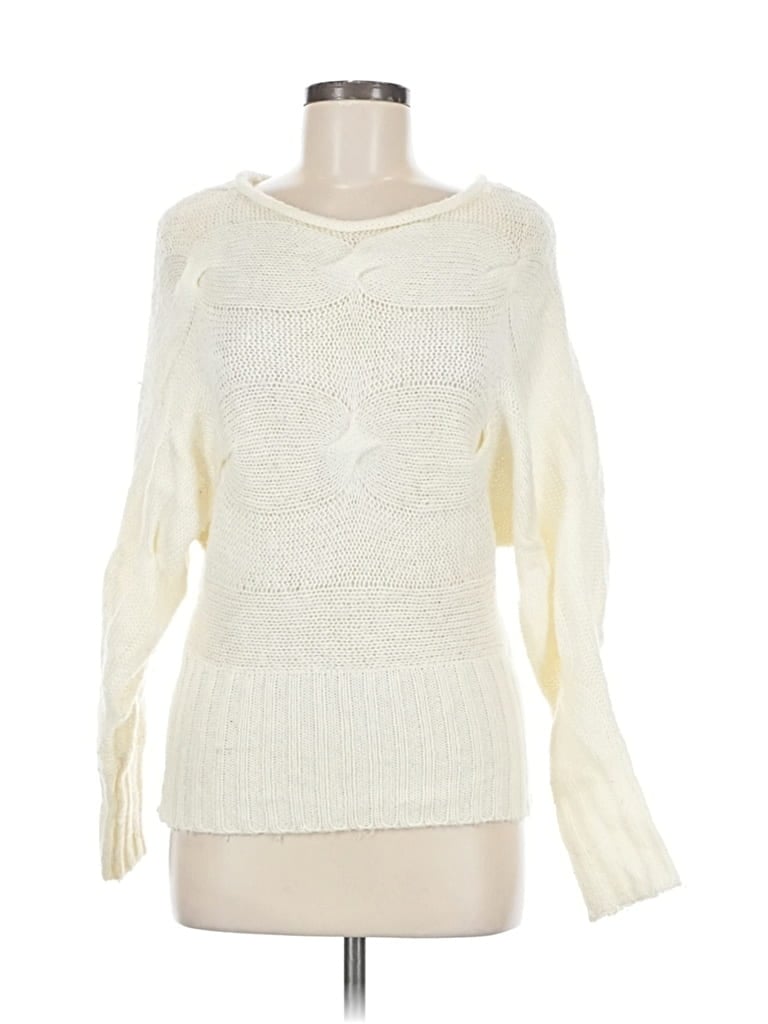 BLACK Pre-owned Pullover Sweater In White