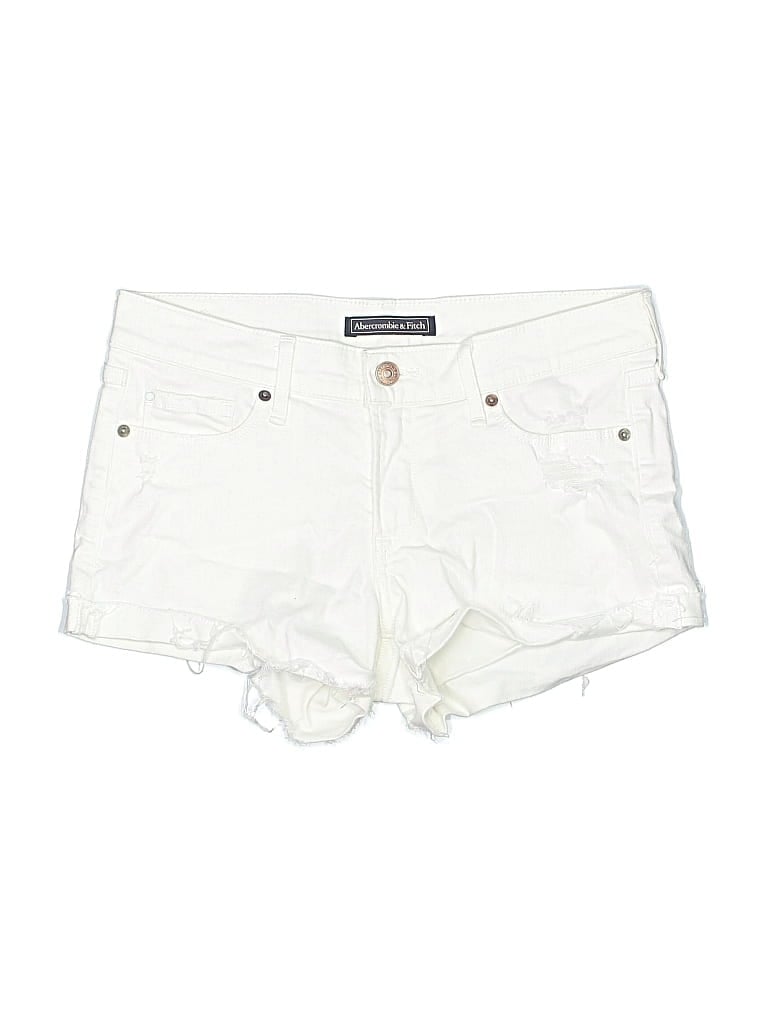 ABERCROMBIE & FITCH Pre-owned Denim Shorts In White