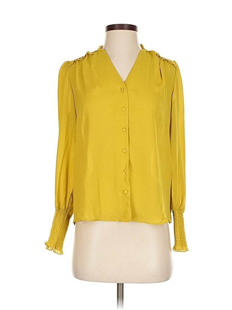 Click to view more detailed imagery on our partner's website Pre-owned Nanette Lepore Long Sleeve Blouse In Yellow