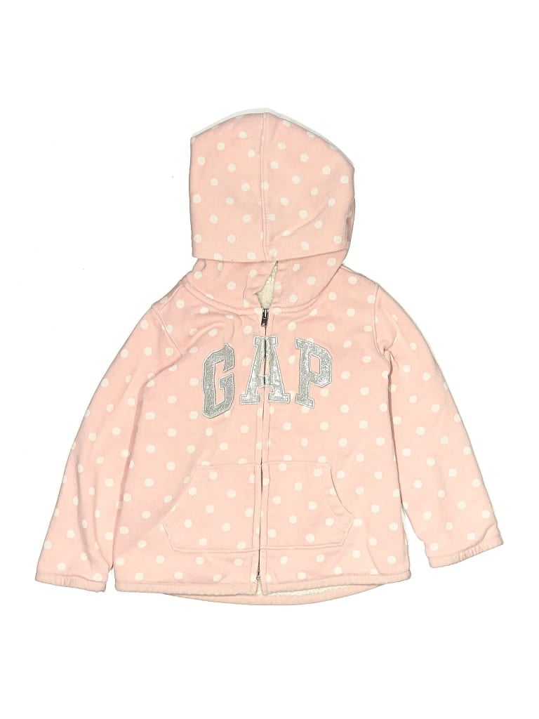 Pre-owned Baby Gap Kids' Zip Up Hoodie In Pink
