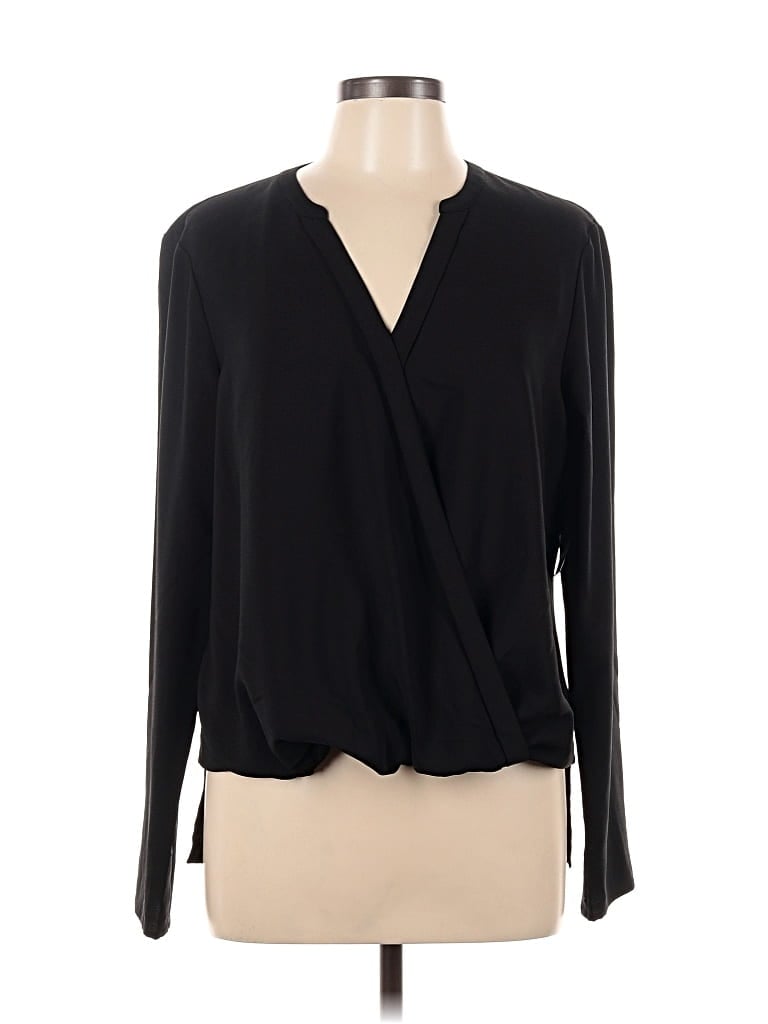 Pre-owned Remade Long Sleeve Blouse In Black