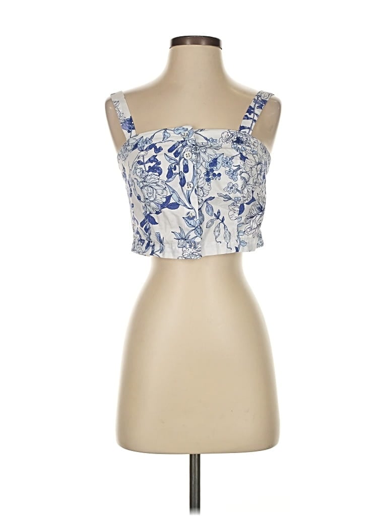 Pre-owned 7th Avenue Design Studio New York & Company Sleeveless Blouse In Blue