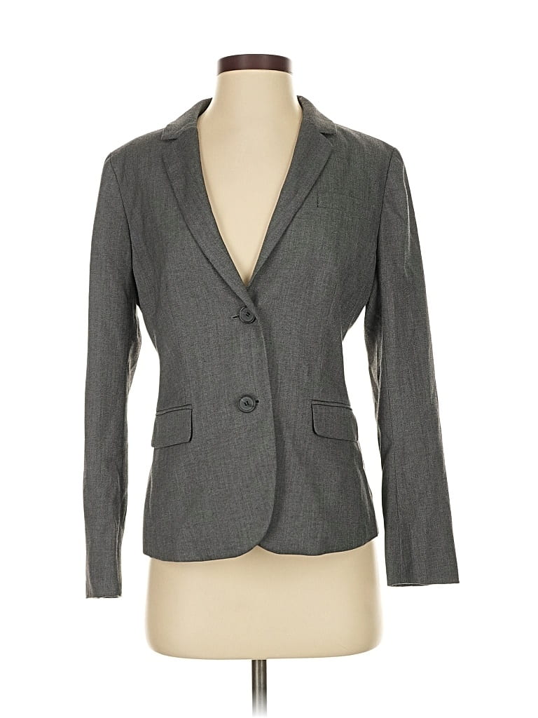 Pre-owned Ann Taylor Blazer Jacket In Gray