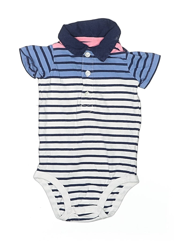 Pre-owned Carter's Babies' Short Sleeve Onesie In Blue