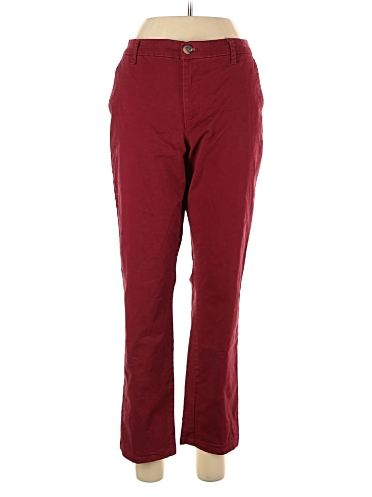 Pre-owned Tommy Hilfiger Casual Pants In Burgundy
