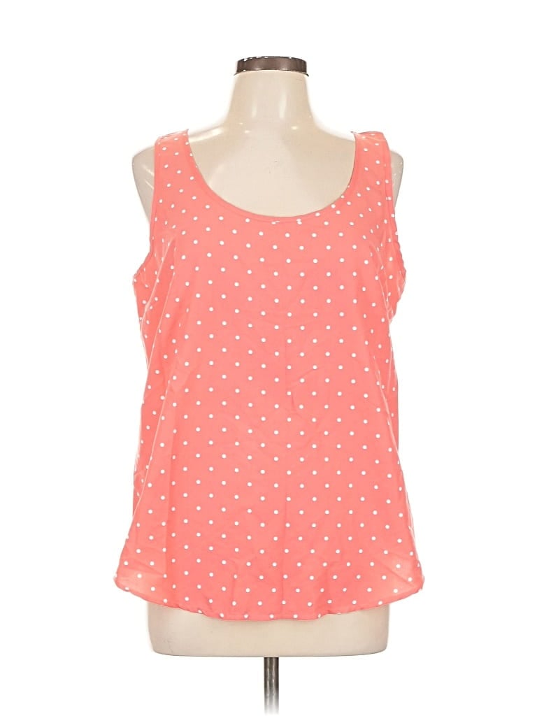 Pre-owned Faded Glory Sleeveless Top Orange Sweetheart Neckline Tops