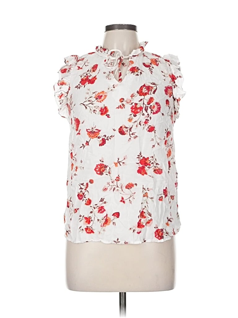 Pre-owned Cynthia Rowley Tjx Sleeveless Blouse In Red