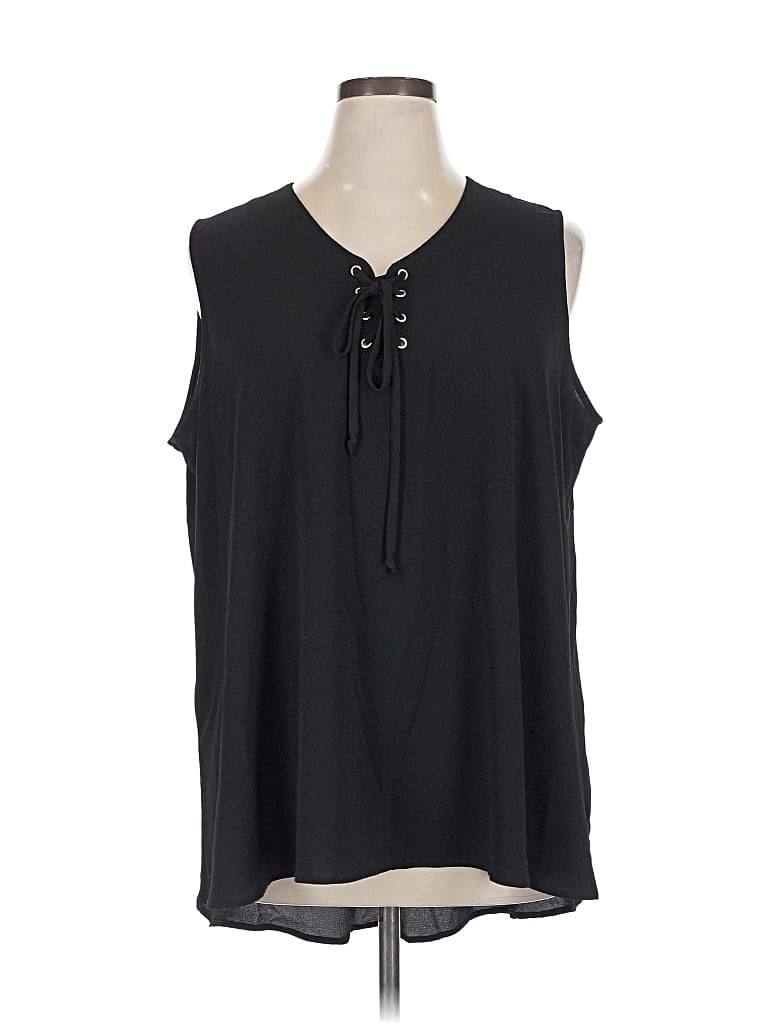 Pre-owned Bobeau Sleeveless Blouse In Black
