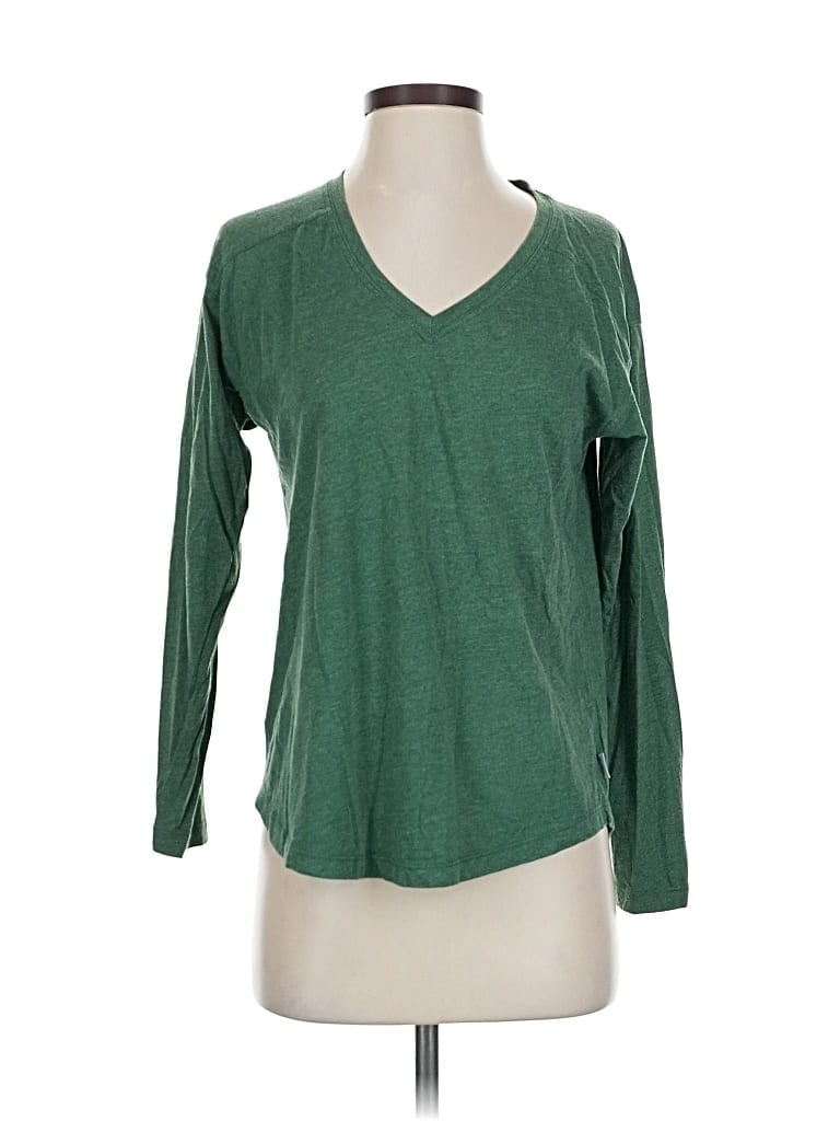 Pre-owned Eddie Bauer 3/4 Sleeve T-shirt In Green